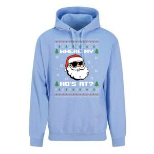 Naughty Ugly Christmas Sweater Funny Adult WhereS My Hos At Meaningful Gift Unisex Surf Hoodie