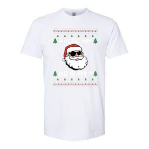 Naughty Ugly Christmas Sweater Funny Adult WhereS My Hos At Meaningful Gift Softstyle CVC T-Shirt