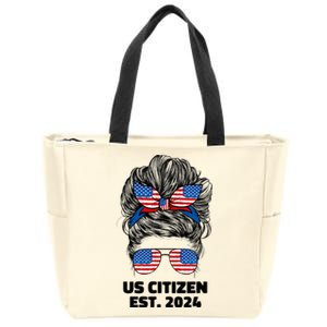 New Us Citizen Est 2024 Citizenship American Usa Women Wife Zip Tote Bag