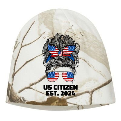 New Us Citizen Est 2024 Citizenship American Usa Women Wife Kati - Camo Knit Beanie