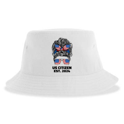 New Us Citizen Est 2024 Citizenship American Usa Women Wife Sustainable Bucket Hat