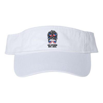 New Us Citizen Est 2024 Citizenship American Usa Women Wife Valucap Bio-Washed Visor