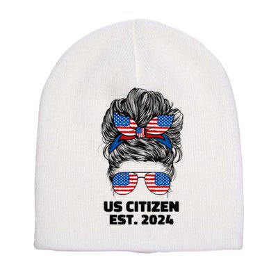 New Us Citizen Est 2024 Citizenship American Usa Women Wife Short Acrylic Beanie