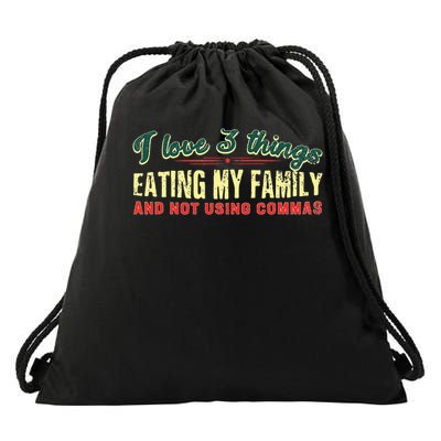 Not Using Commas Funny Error For Grammar Nerds Drawstring Bag