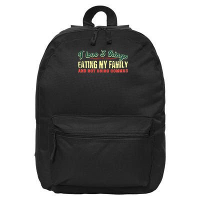 Not Using Commas Funny Error For Grammar Nerds 16 in Basic Backpack