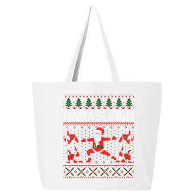 Namasleigh Ugly Christmas Sweater Meme Santa Claus Yoga Gift 25L Jumbo Tote