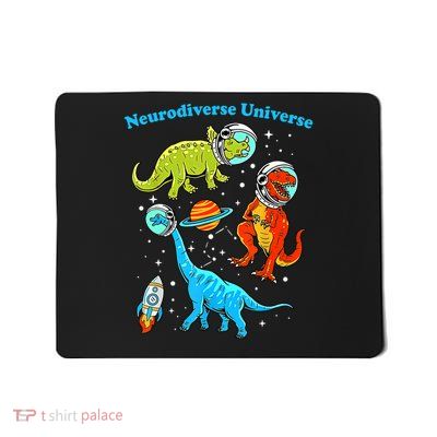 Neurodiverse Universe Dinosaurs In Space Autism Awareness Mousepad