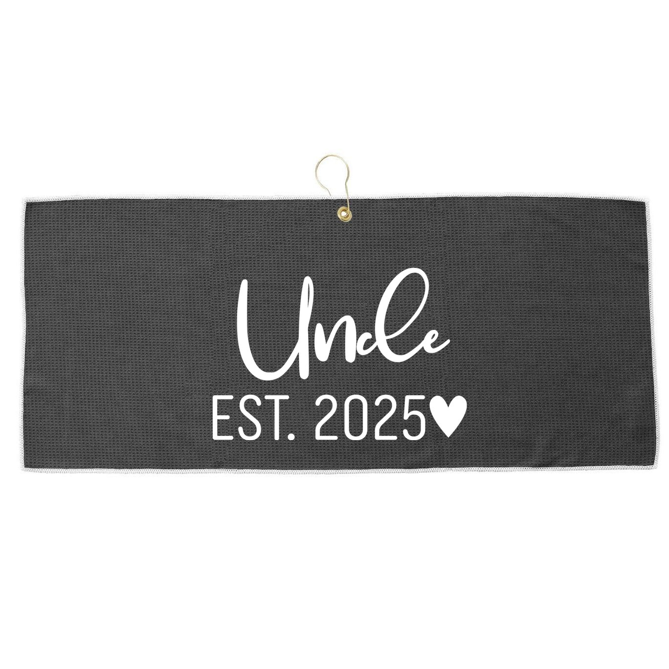 New Uncle Est. 2025 Large Microfiber Waffle Golf Towel