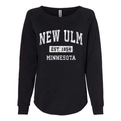 New Ulm Est 1854 Minnesota Mn Vintage Sports Established Design Womens California Wash Sweatshirt