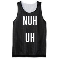 Nuh Uh Funny Sassy Statement Silly Fun Sarcastic Humor Mesh Reversible Basketball Jersey Tank