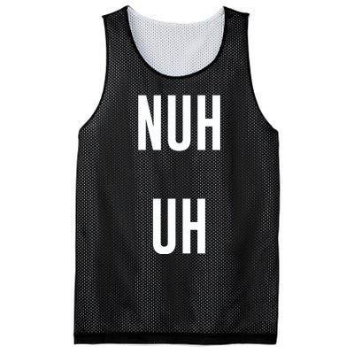 Nuh Uh Funny Sassy Statement Silly Fun Sarcastic Humor Mesh Reversible Basketball Jersey Tank