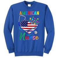 Nurse Usa Flag Nurse Life Nurse Gift For Mom Dad Gift Sweatshirt