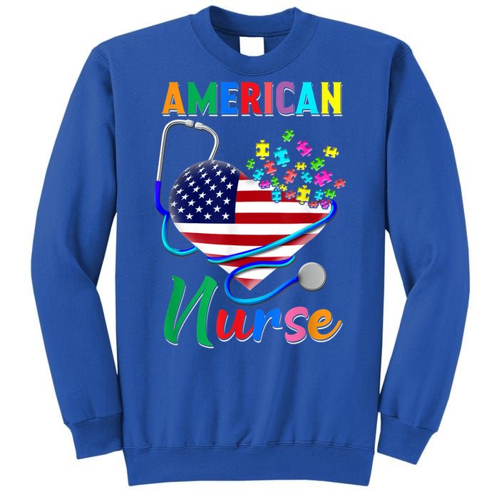 Nurse Usa Flag Nurse Life Nurse Gift For Mom Dad Gift Sweatshirt