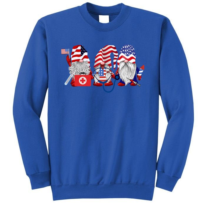 Nurse Usa Flag Gnome Stethoscope Patriotic Nurse 4th Of July Gift Sweatshirt