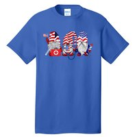 Nurse Usa Flag Gnome Stethoscope Patriotic Nurse 4th Of July Gift Tall T-Shirt