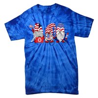 Nurse Usa Flag Gnome Stethoscope Patriotic Nurse 4th Of July Gift Tie-Dye T-Shirt