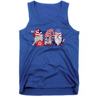 Nurse Usa Flag Gnome Stethoscope Patriotic Nurse 4th Of July Gift Tank Top