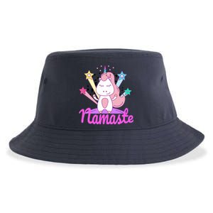 Namaste Unicorn Girl Yoga Sustainable Bucket Hat