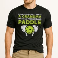 Never Underestimate Grandma With Pickleball Paddle Women Cooling Performance Crew T-Shirt