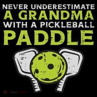 Never Underestimate Grandma With Pickleball Paddle Women Baby Bodysuit
