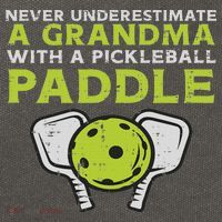 Never Underestimate Grandma With Pickleball Paddle Women Cotton Canvas Backpack