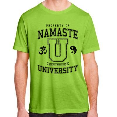 Namaste University Heavily Meditated Yoga Vintage Varsity Meaningful Gift Adult ChromaSoft Performance T-Shirt