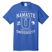 Namaste University Heavily Meditated Yoga Vintage Varsity Meaningful Gift Tall T-Shirt