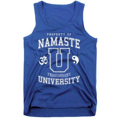 Namaste University Heavily Meditated Yoga Vintage Varsity Meaningful Gift Tank Top