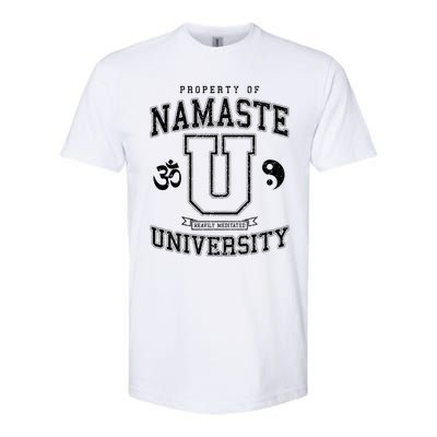 Namaste University Heavily Meditated Yoga Vintage Varsity Meaningful Gift Softstyle CVC T-Shirt