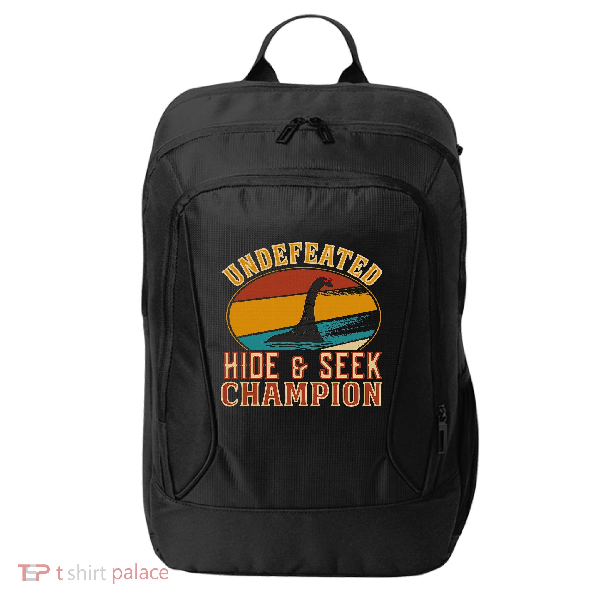 Nessie Undefeated Hide And Seek Champion Funny Nessie City Backpack