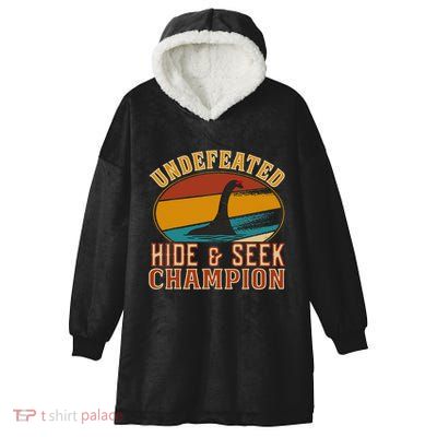 Nessie Undefeated Hide And Seek Champion Funny Nessie Hooded Wearable Blanket