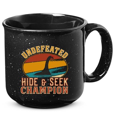 Nessie Undefeated Hide And Seek Champion Funny Nessie 15oz Campfire Ceramic Mug