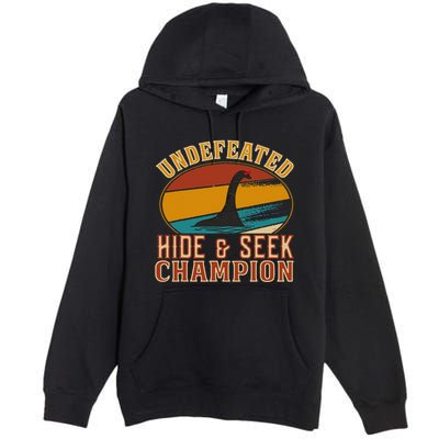 Nessie Undefeated Hide And Seek Champion Funny Nessie Premium Pullover Hoodie