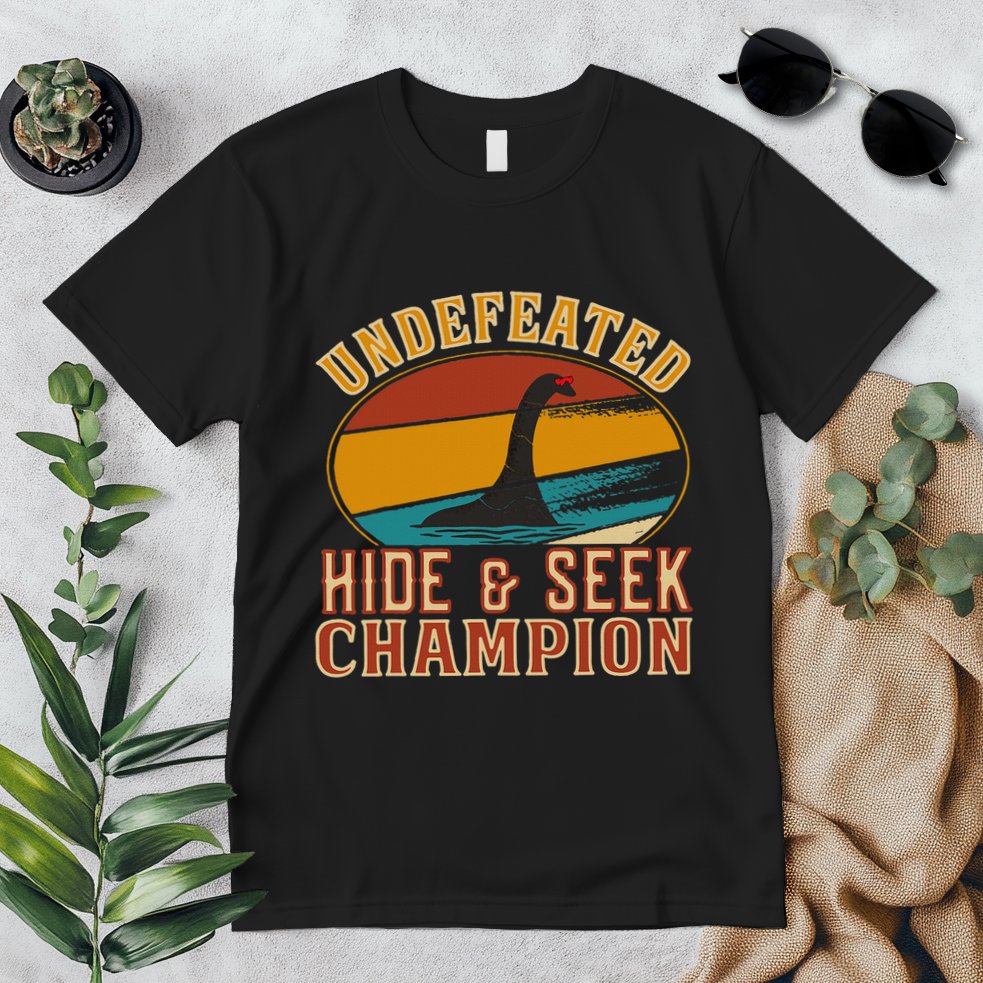 Nessie Undefeated Hide And Seek Champion Funny Nessie Premium T-Shirt