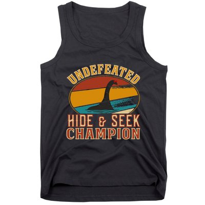 Nessie Undefeated Hide And Seek Champion Funny Nessie Tank Top