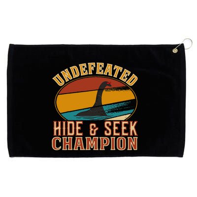 Nessie Undefeated Hide And Seek Champion Funny Nessie Grommeted Golf Towel