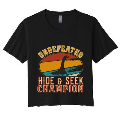 Nessie Undefeated Hide And Seek Champion Funny Nessie Crop Top