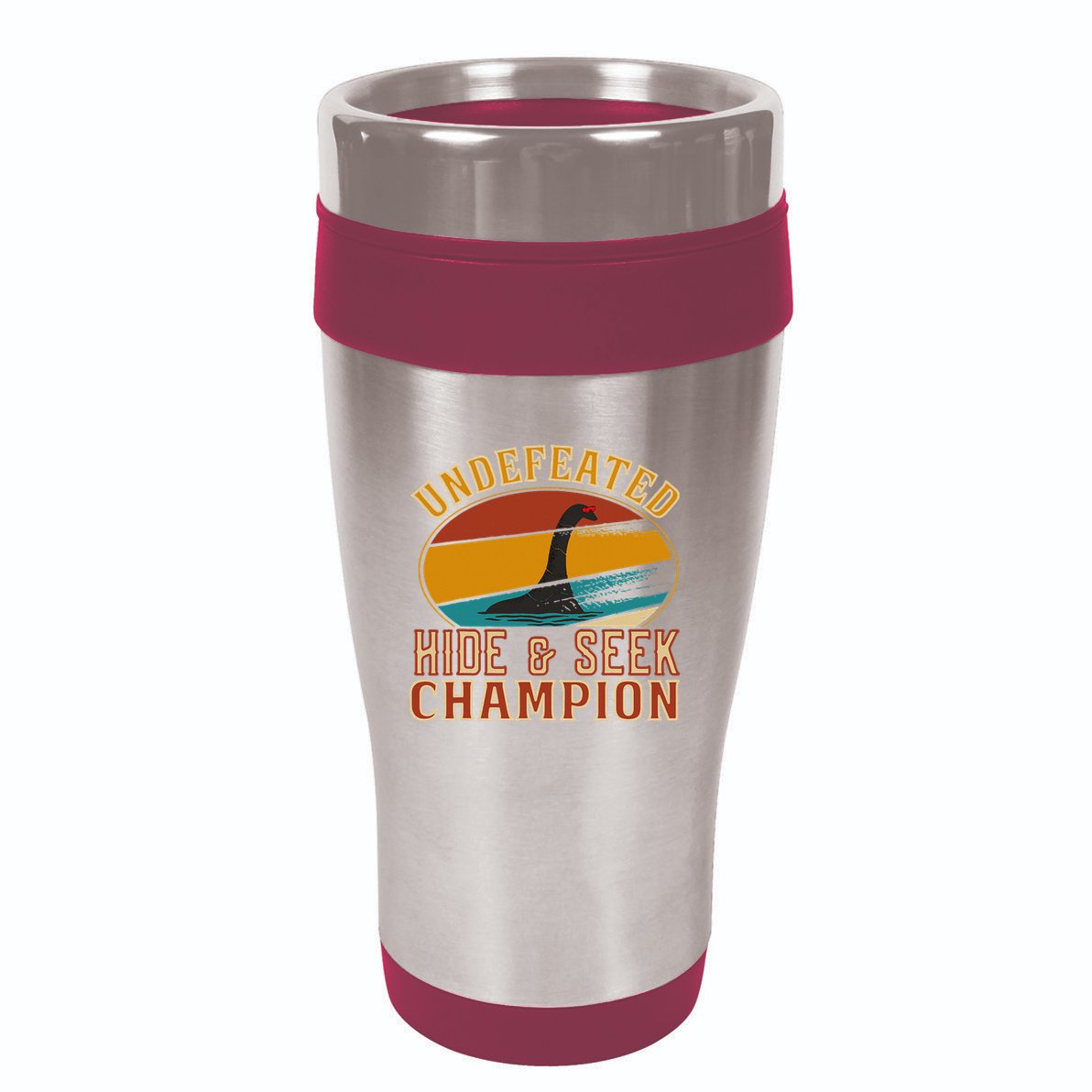 Nessie Undefeated Hide And Seek Champion Funny Nessie 16oz Travel Tumbler