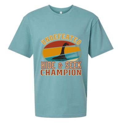 Nessie Undefeated Hide And Seek Champion Funny Nessie Sueded Cloud Jersey T-Shirt