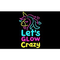 Neon Unicorn Lets Glow Crazy Retro 80s Group Party Squad Bumper Sticker