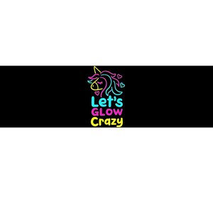 Neon Unicorn Lets Glow Crazy Retro 80s Group Party Squad Bumper Sticker