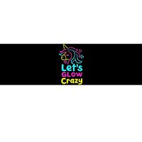 Neon Unicorn Lets Glow Crazy Retro 80s Group Party Squad Bumper Sticker