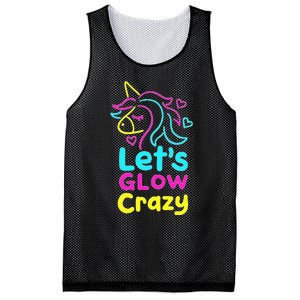 Neon Unicorn Lets Glow Crazy Retro 80s Group Party Squad Mesh Reversible Basketball Jersey Tank