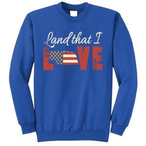 Nebraska Usa Land That I Love Patriotic July 4th Gift Sweatshirt