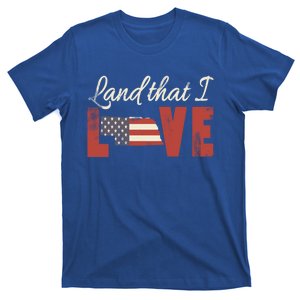 Nebraska Usa Land That I Love Patriotic July 4th Gift T-Shirt