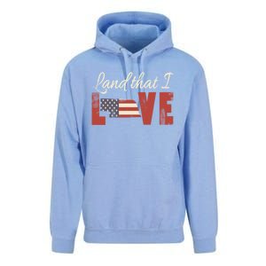 Nebraska Usa Land That I Love Patriotic July 4th Gift Unisex Surf Hoodie