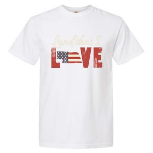 Nebraska Usa Land That I Love Patriotic July 4th Gift Garment-Dyed Heavyweight T-Shirt