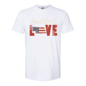 Nebraska Usa Land That I Love Patriotic July 4th Gift Softstyle CVC T-Shirt