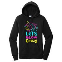 Neon Unicorn Let's Glow Crazy Retro 80s Group Party Squad Women's Pullover Hoodie