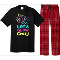 Neon Unicorn Lets Glow Crazy Retro 80s Group Party Squad Pajama Set